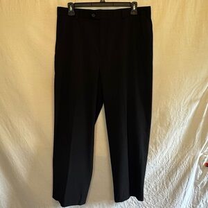 B-84 Men’s George Black Flat Front Dress Pants Size 36x30